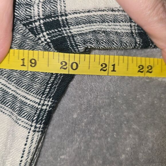 Knox Rose Plaid Long Sleeve Midi Shirt Dress Size XS Pockets Drawstring - Picture 5 of 8